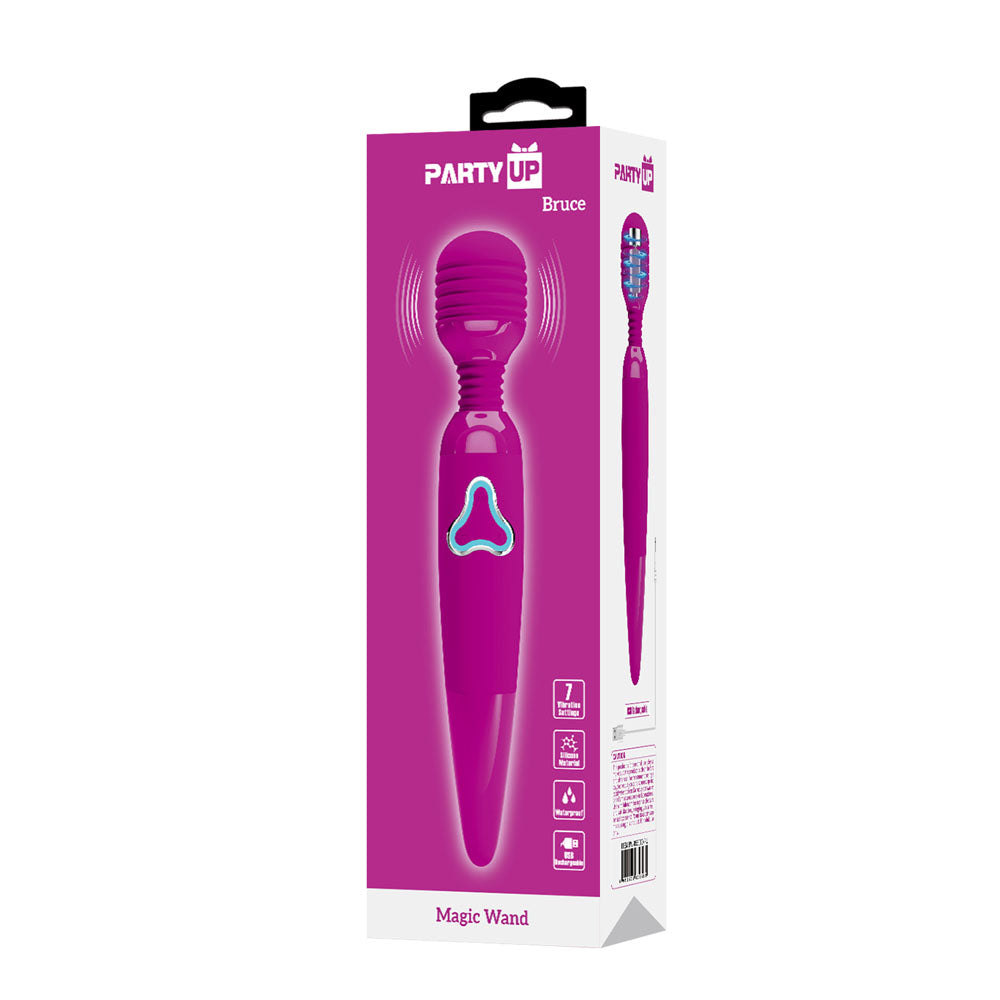 Party Up BRUCE Wand -  -  25 cm USB Rechargeable Massage Wand