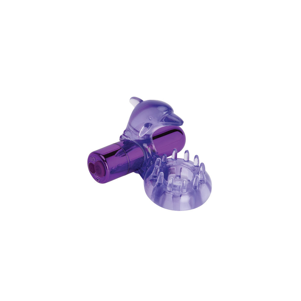Bodywand Rechargeable Dolphin Ring with Clit Ticklers -  USB Rechargeable Vibrating Cock Ring