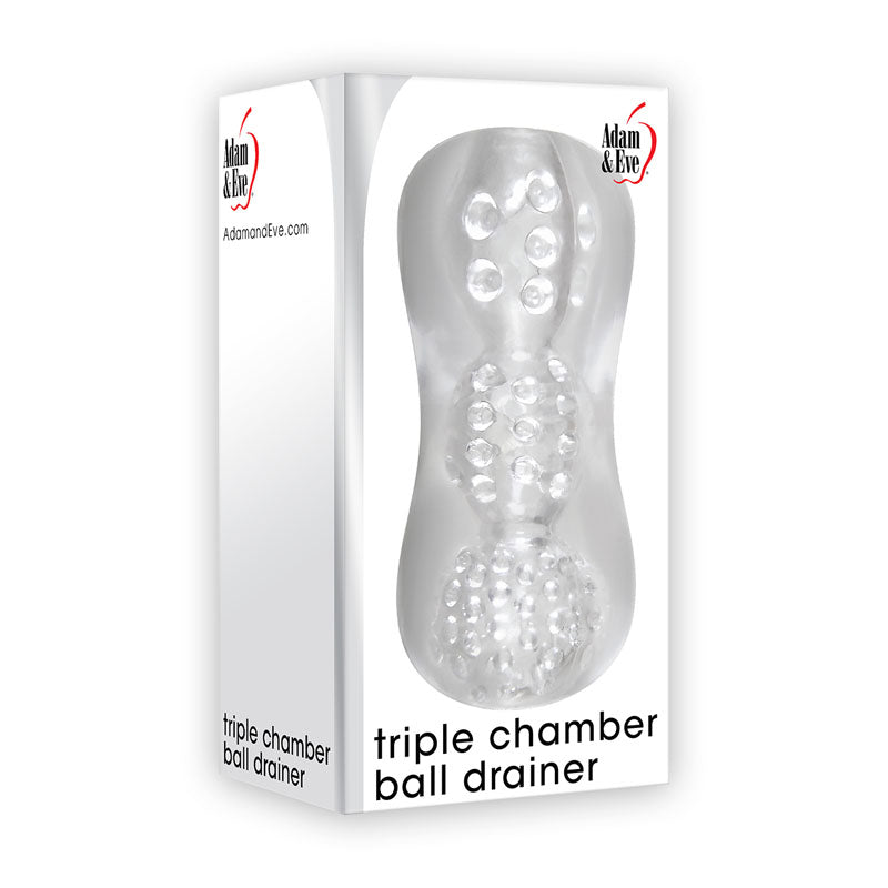 Adam & Eve Triple Chamber Ball Drainer -  Masturbator Sleeve