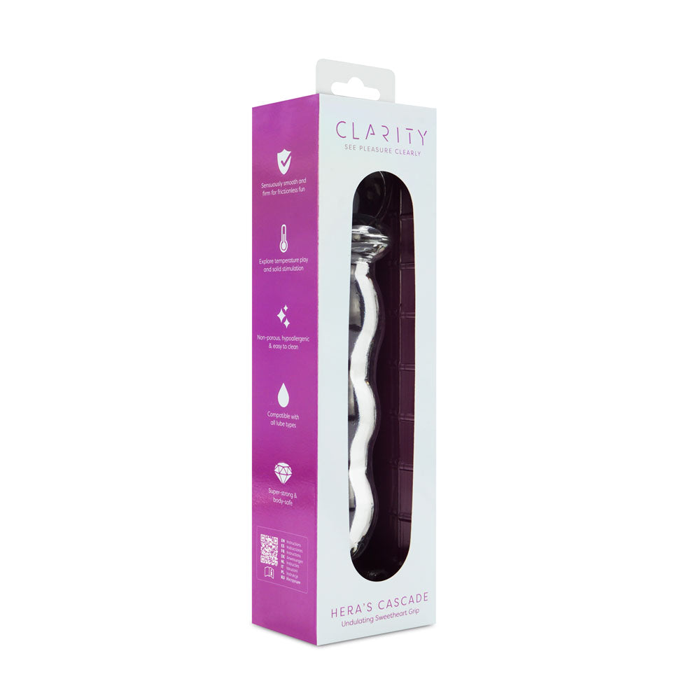 Clarity - Hera's Cascade -  15 cm Glass Dildo