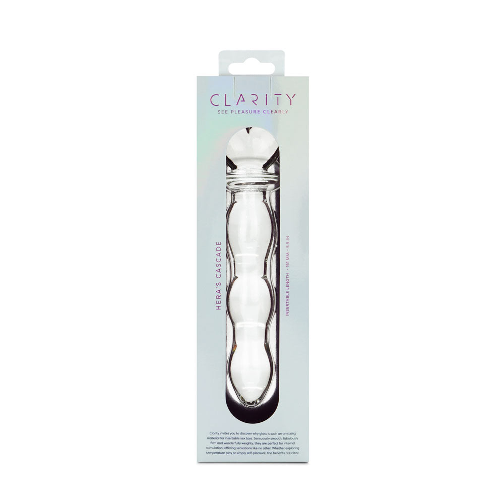 Clarity - Hera's Cascade -  15 cm Glass Dildo