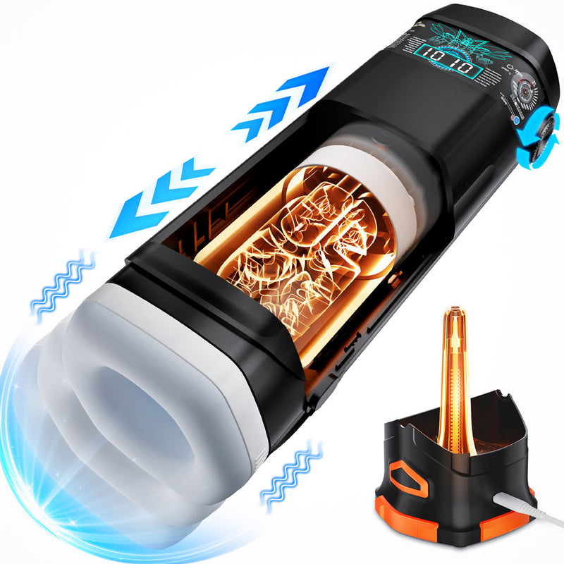 CyberSkin The Titan -  USB Rechargeable Thrusting & Vibrating Auto Masturbator with Heater