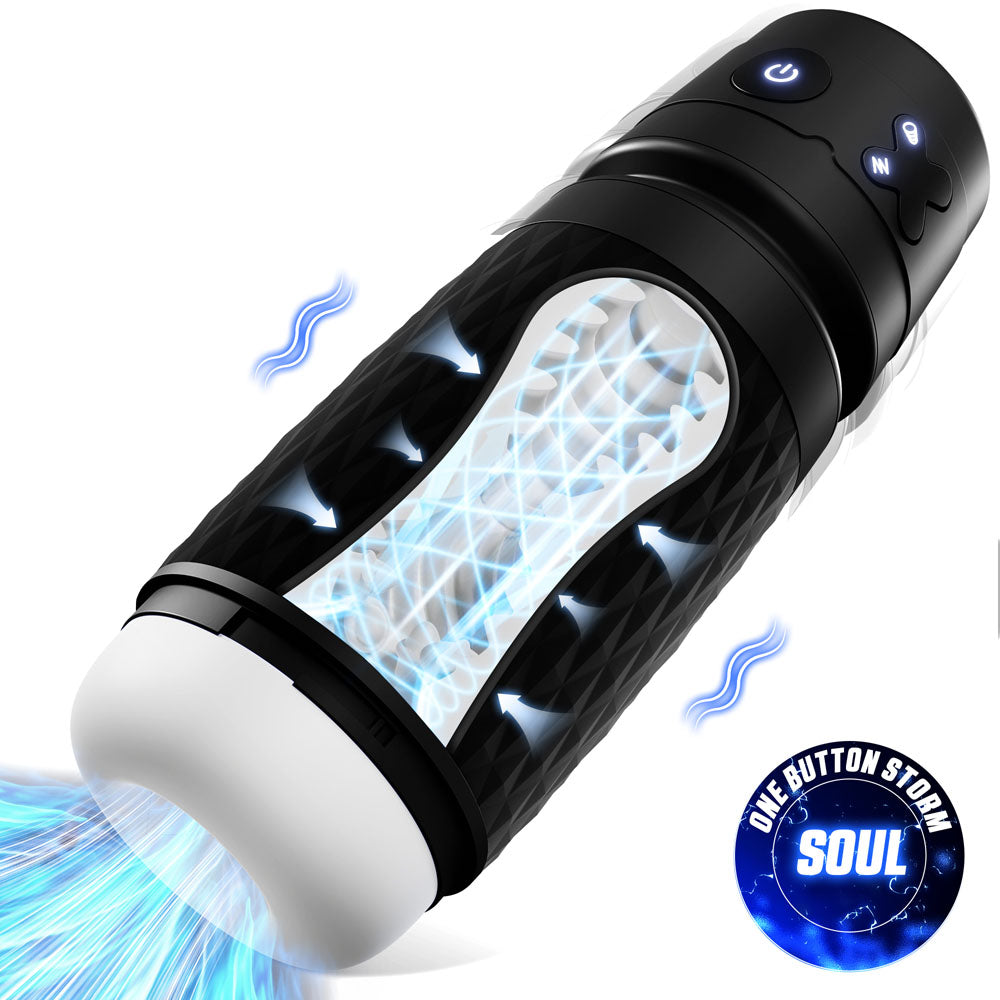 CyberSkin The Warrior -  USB Rechargeable Sucking & Vibrating Auto Masturbator