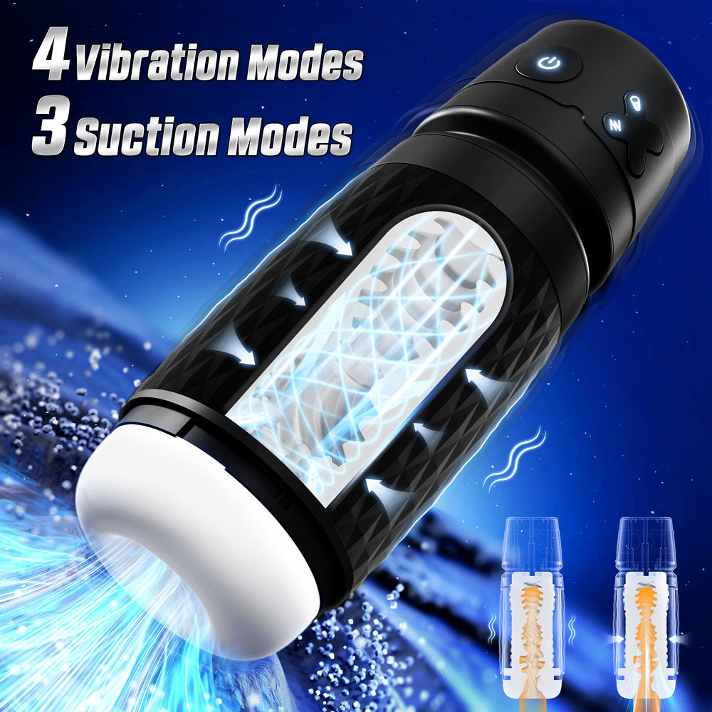 CyberSkin The Warrior -  USB Rechargeable Sucking & Vibrating Auto Masturbator