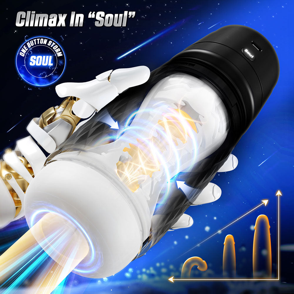 CyberSkin The Warrior -  USB Rechargeable Sucking & Vibrating Auto Masturbator