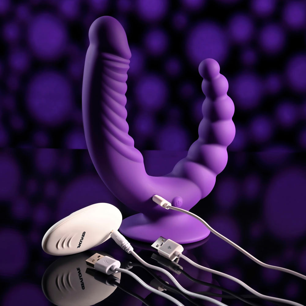 Evolved THE RIDER -  USB Rechargeable Double Ended Vibrator with Wireless Remote