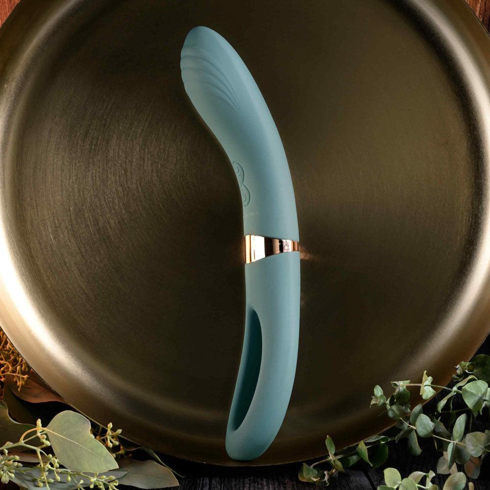 Evolved CHICK FLICK - Olive  24 cm USB Rechargeable Vibrator with Flicking Tip