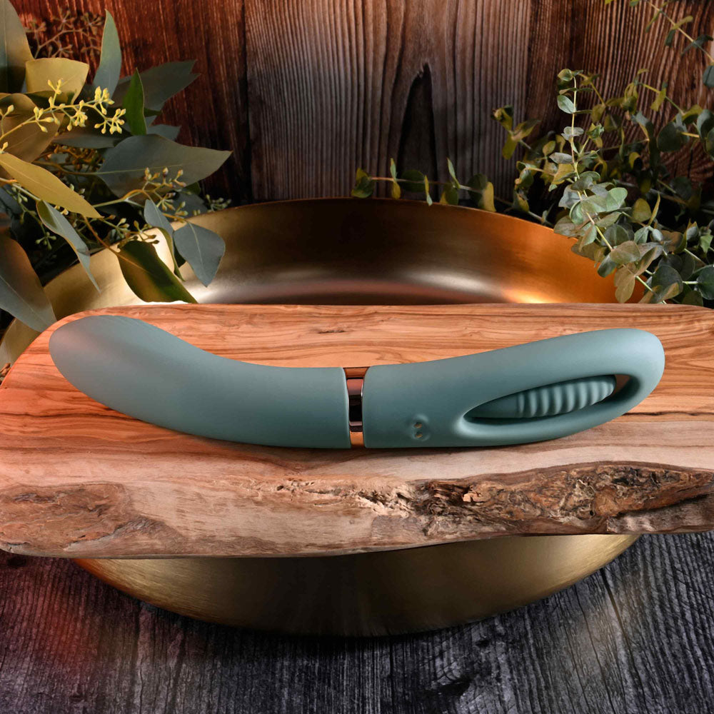 Evolved CHICK FLICK - Olive  24 cm USB Rechargeable Vibrator with Flicking Tip