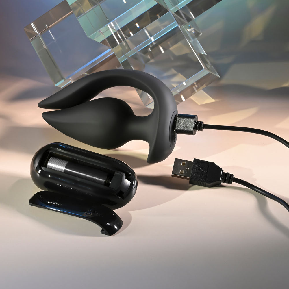 Evolved THE GENIE -  11.2 cm USB Rechargeable Vibrating Plug with Wireless Remote