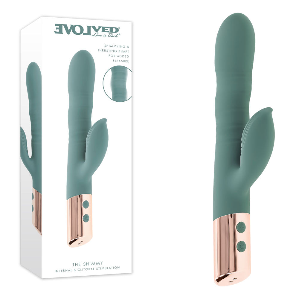 Evolved THE SHIMMY -  USB Rechargeable Thrusting Rabbit Vibrator