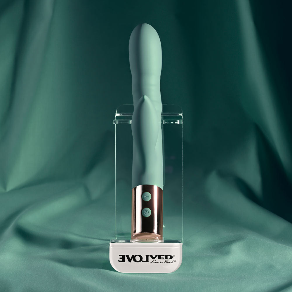 Evolved THE SHIMMY -  USB Rechargeable Thrusting Rabbit Vibrator
