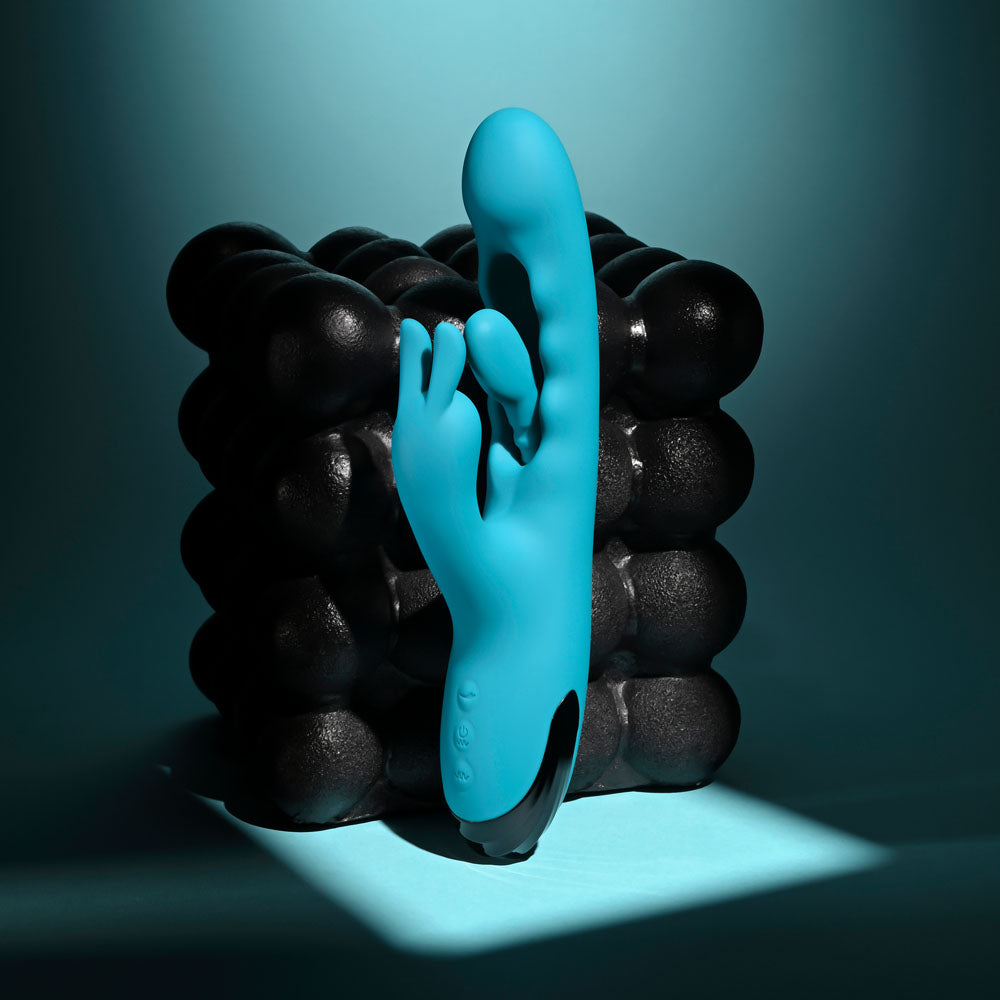 Evolved BUNNY TAPPER -  20 cm USB Rechargeable Rabbit Vibrator with Flicking Shaft