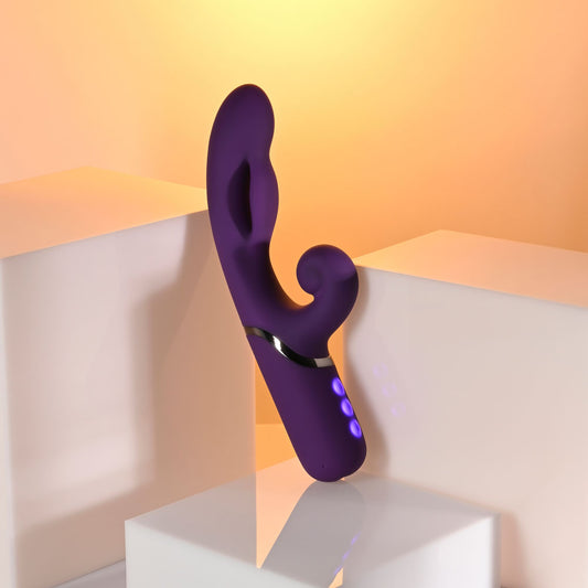 Evolved PLEASURE PUFF -  24.1 cm USB Rechargeable Inflatable Rabbit Vibrator