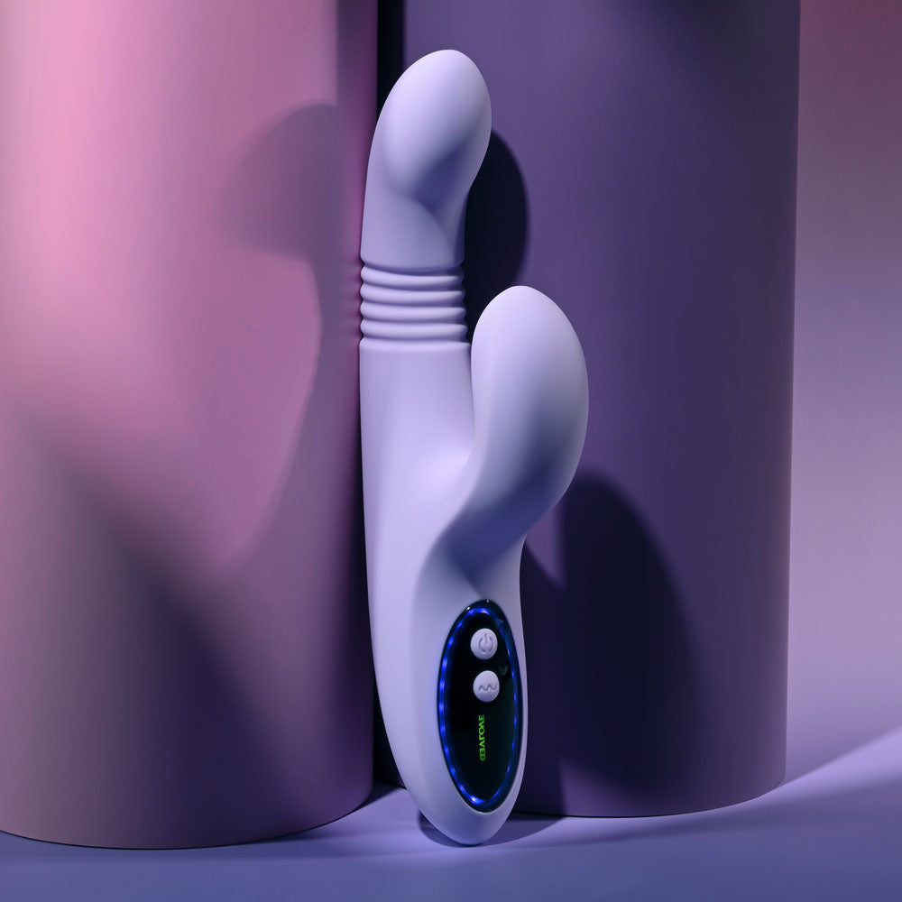 Evolved PEP TALK -  23.3 cm USB Rechargeable Thrusting Vibrator with Tapping Clitoral Stimulator