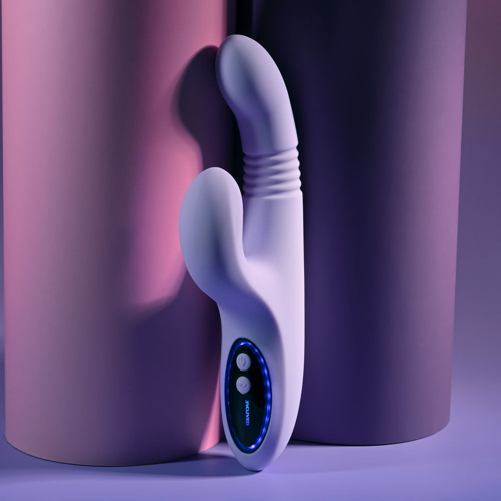 Evolved PEP TALK -  23.3 cm USB Rechargeable Thrusting Vibrator with Tapping Clitoral Stimulator