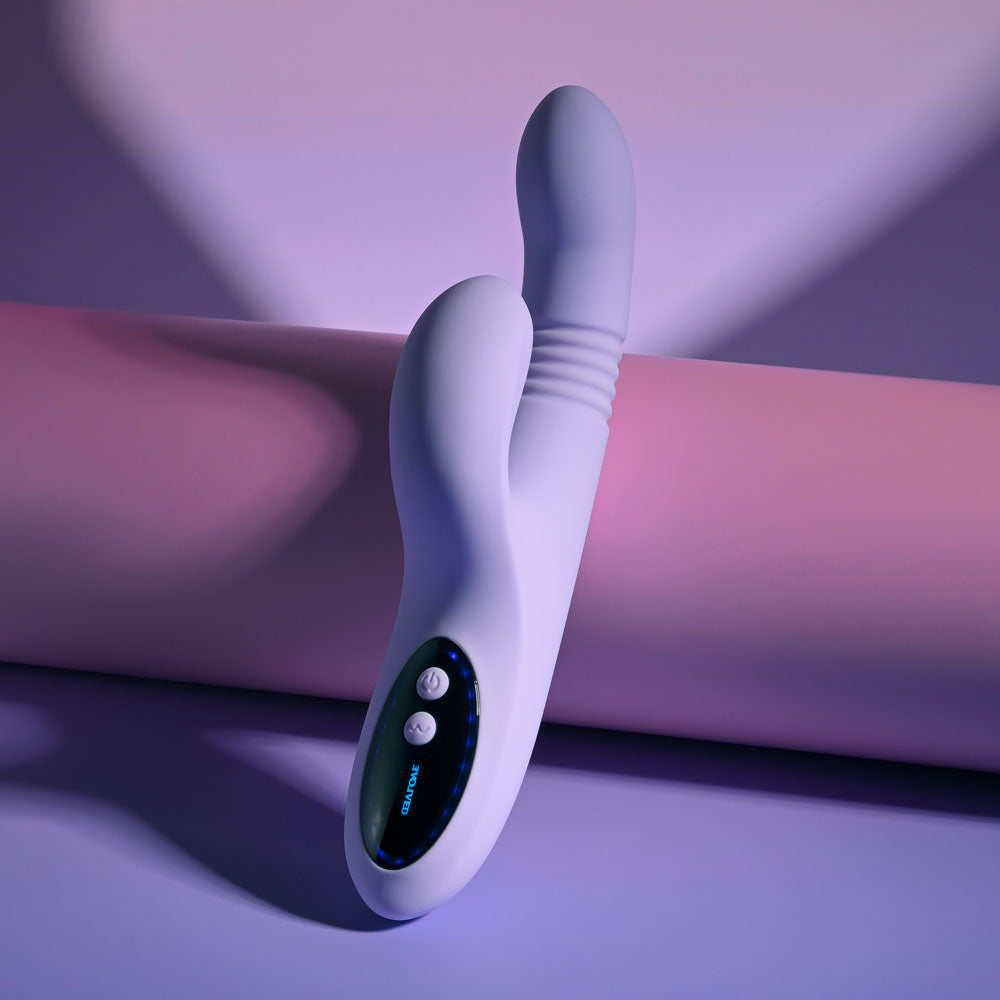 Evolved PEP TALK -  23.3 cm USB Rechargeable Thrusting Vibrator with Tapping Clitoral Stimulator