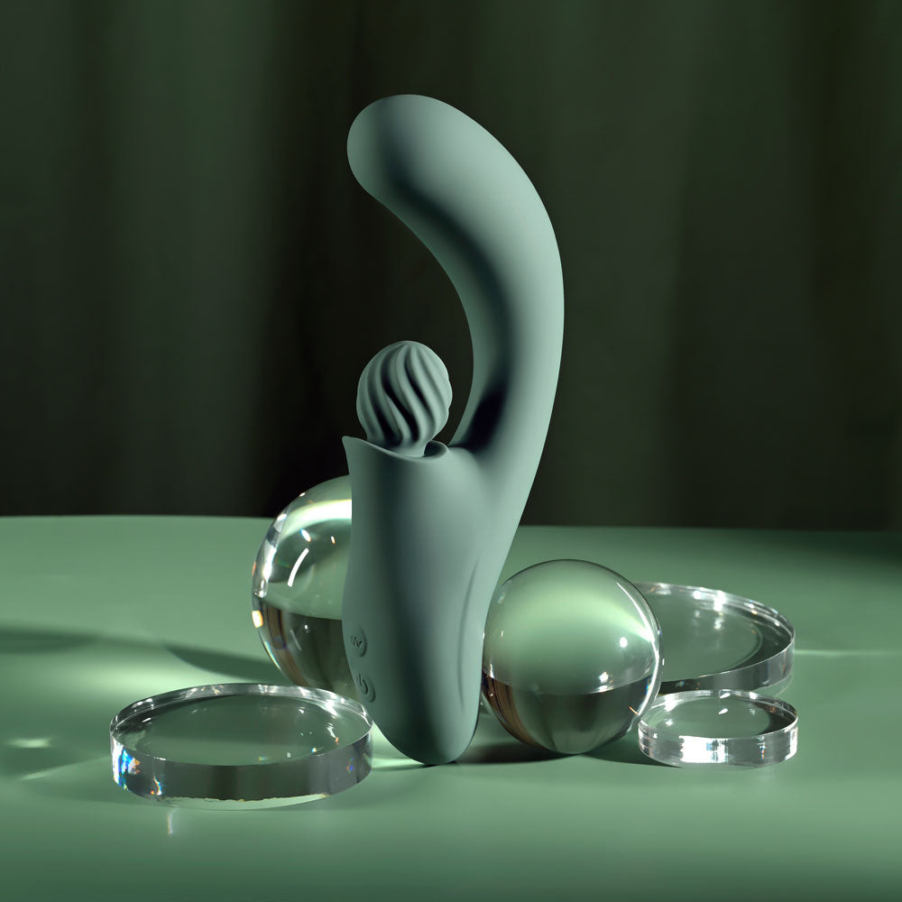 Evolved SPIRAL CHARM -  18 cm USB Rechargeable Rabbit Vibrator