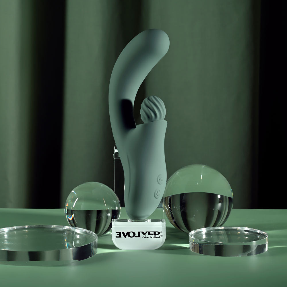 Evolved SPIRAL CHARM -  18 cm USB Rechargeable Rabbit Vibrator