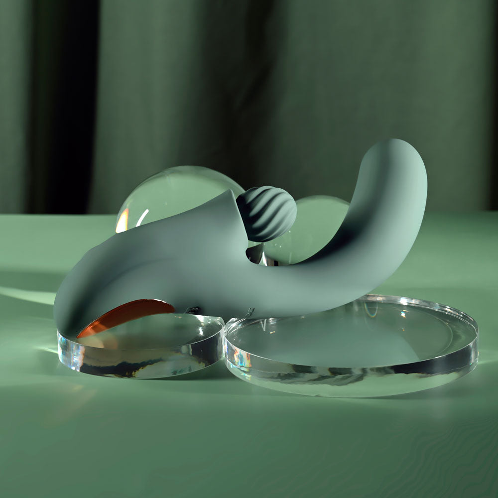 Evolved SPIRAL CHARM -  18 cm USB Rechargeable Rabbit Vibrator