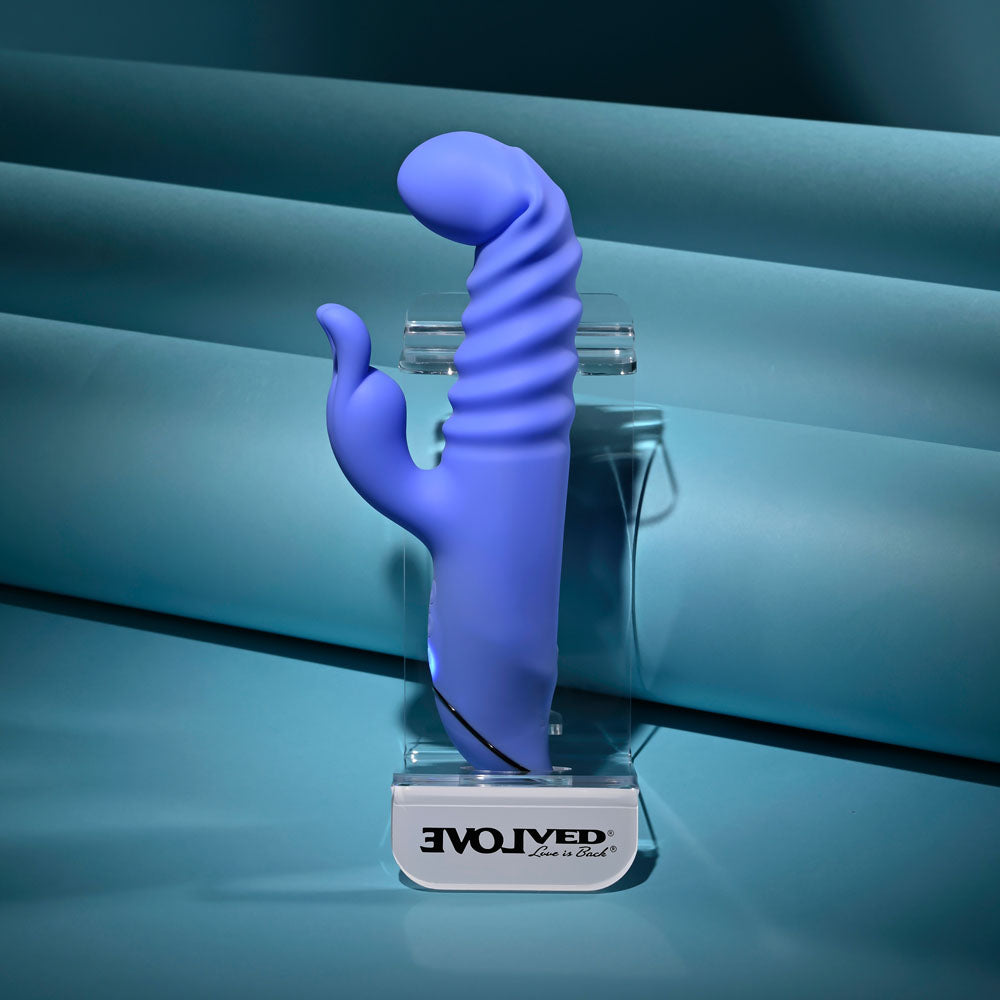 Evolved KNOCK KNOCK -  22.9 cm USB Rechargeable Rabbit Vibrator with Flicking Head