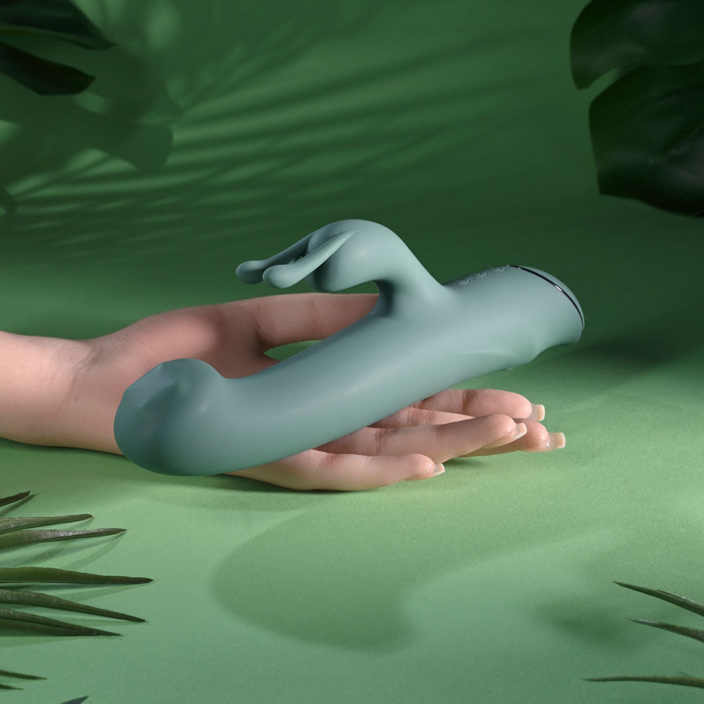 Evolved SATIN SWIRL -  23 cm USB Rechargeable Rabbit Vibrator with Swirling Head