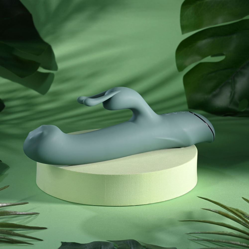 Evolved SATIN SWIRL -  23 cm USB Rechargeable Rabbit Vibrator with Swirling Head