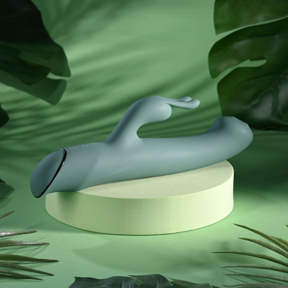 Evolved SATIN SWIRL -  23 cm USB Rechargeable Rabbit Vibrator with Swirling Head