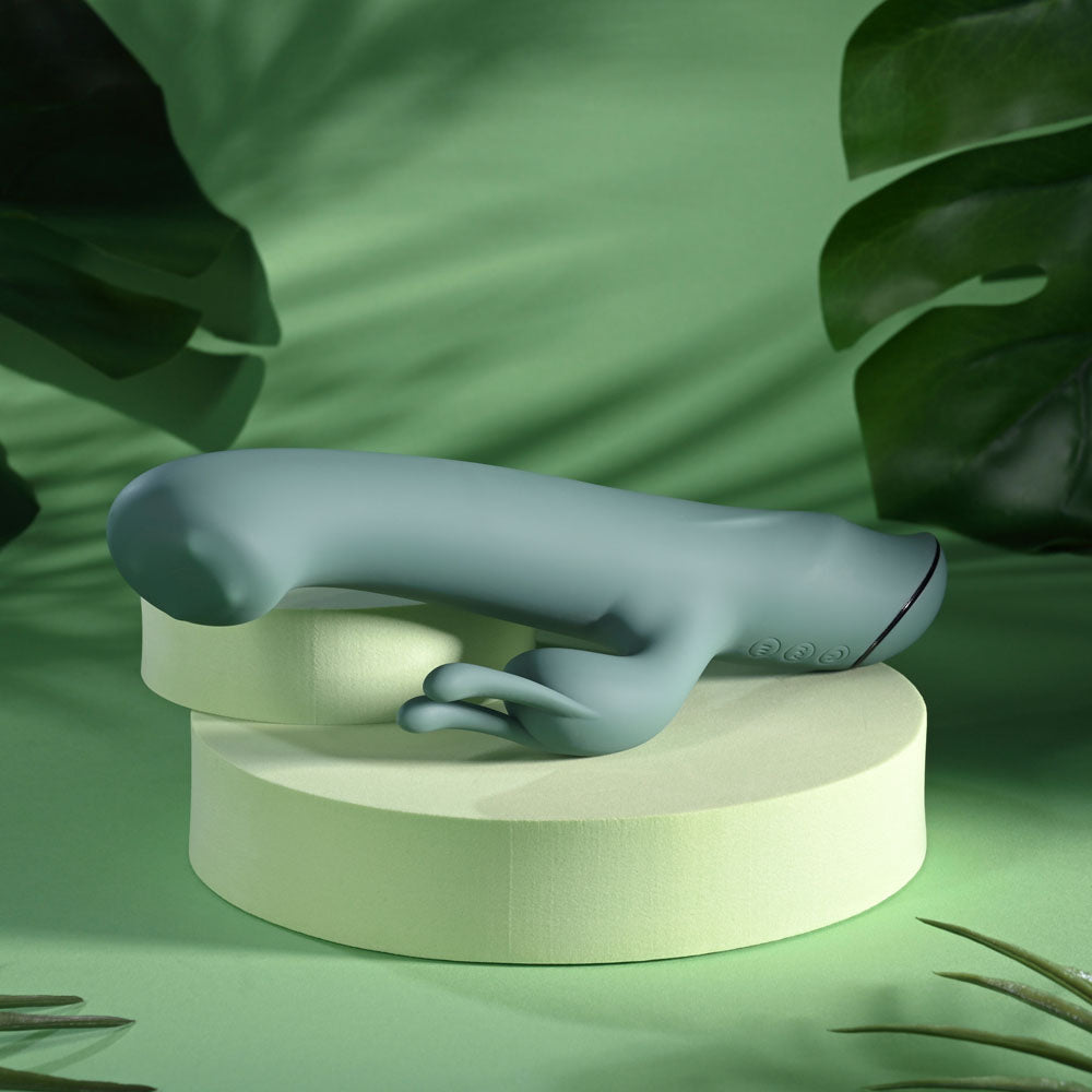 Evolved SATIN SWIRL -  23 cm USB Rechargeable Rabbit Vibrator with Swirling Head