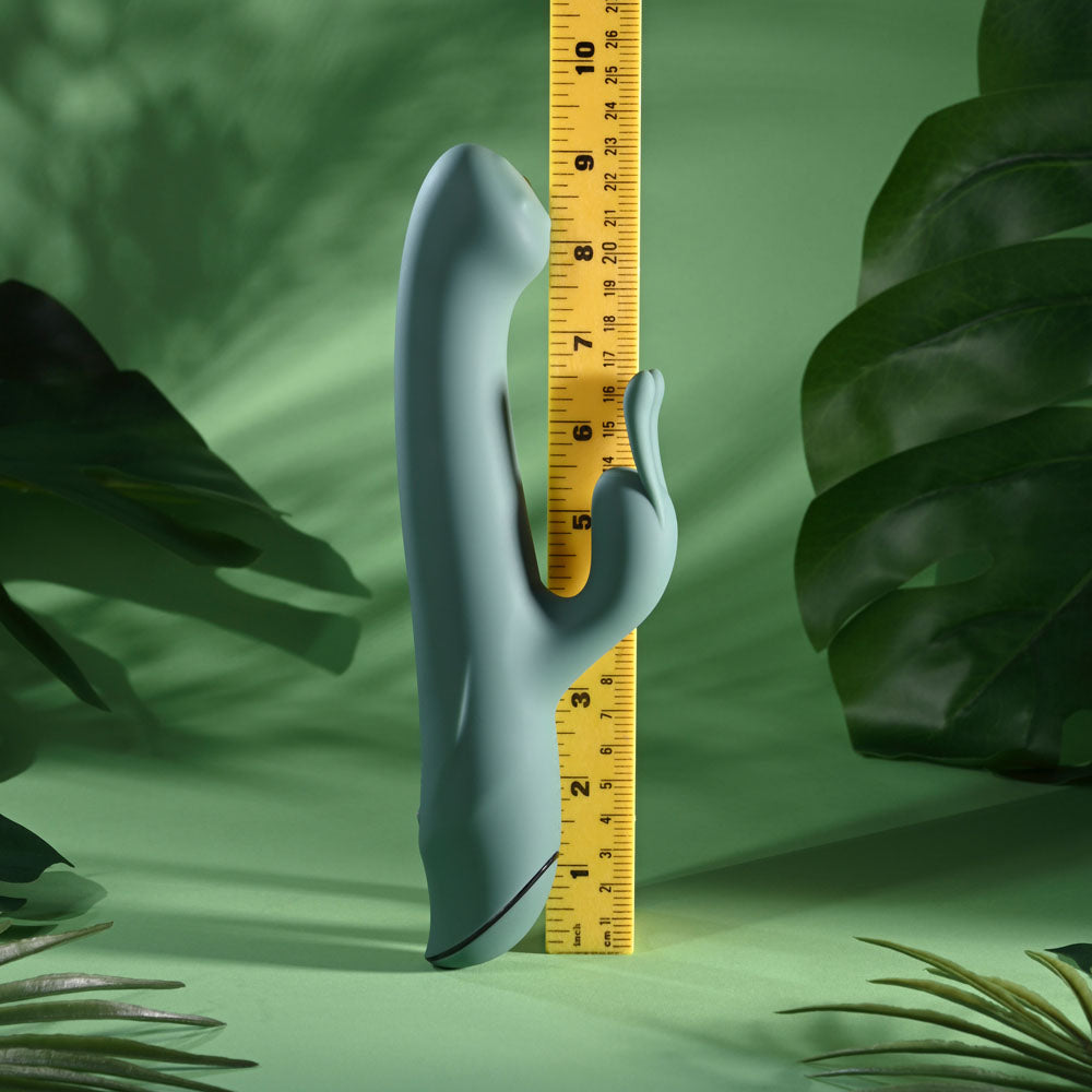 Evolved SATIN SWIRL -  23 cm USB Rechargeable Rabbit Vibrator with Swirling Head