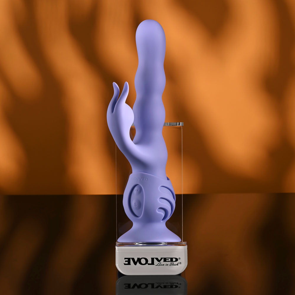 Evolved WIGGLY BUNNY -  USB Rechargeable Rabbit Vibrator with Suction Base