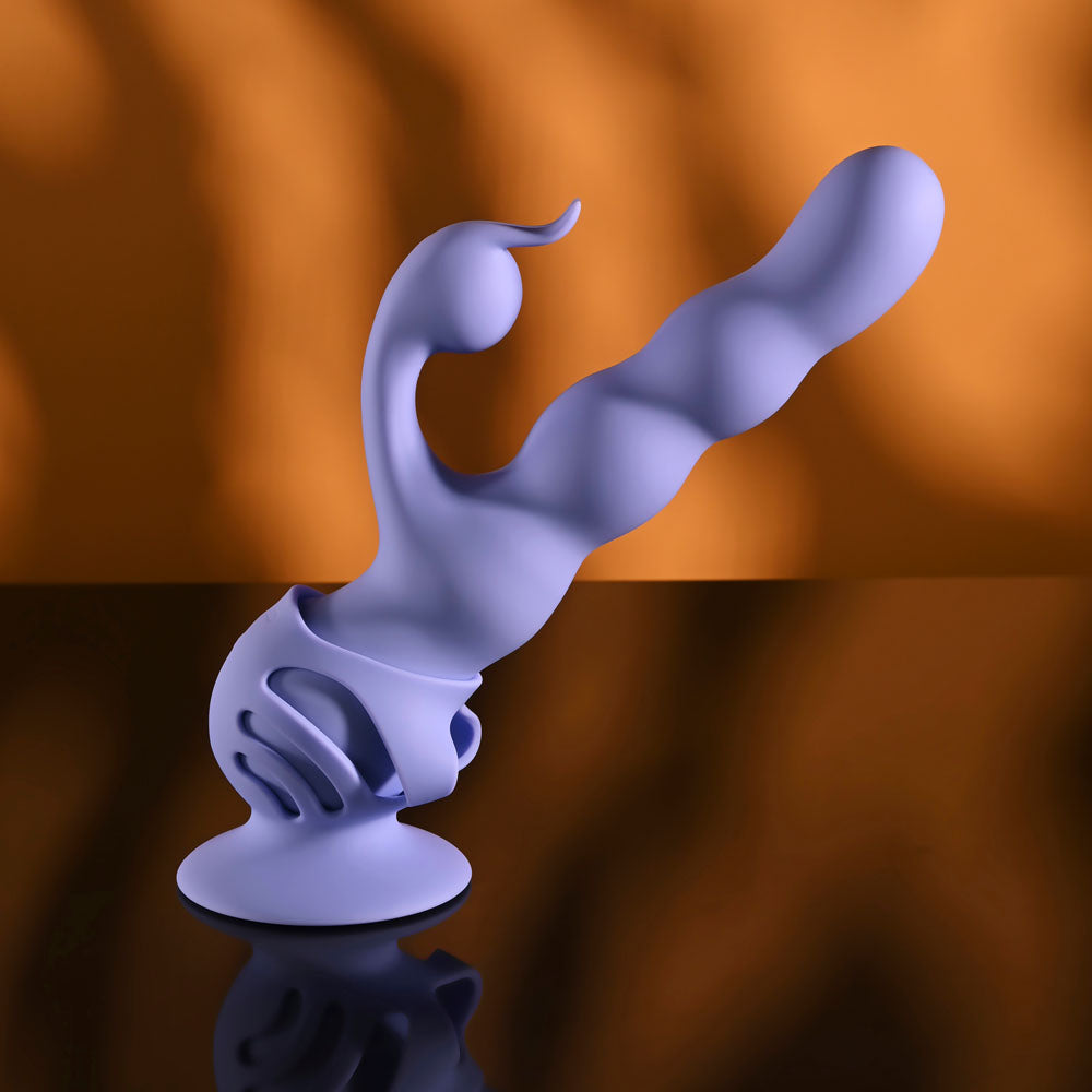 Evolved WIGGLY BUNNY -  USB Rechargeable Rabbit Vibrator with Suction Base