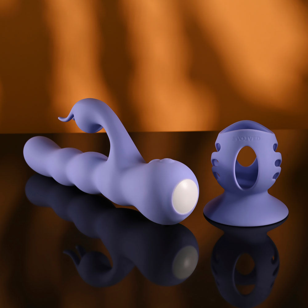 Evolved WIGGLY BUNNY -  USB Rechargeable Rabbit Vibrator with Suction Base