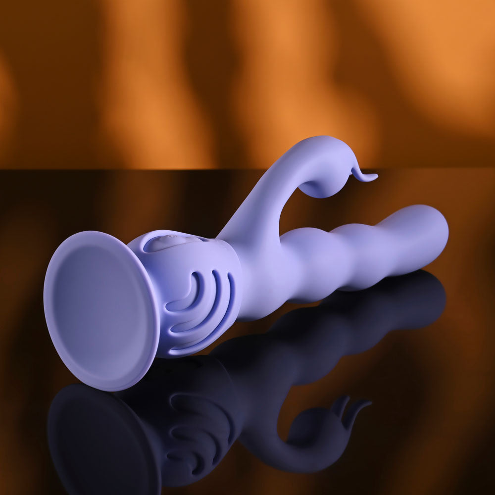 Evolved WIGGLY BUNNY -  USB Rechargeable Rabbit Vibrator with Suction Base
