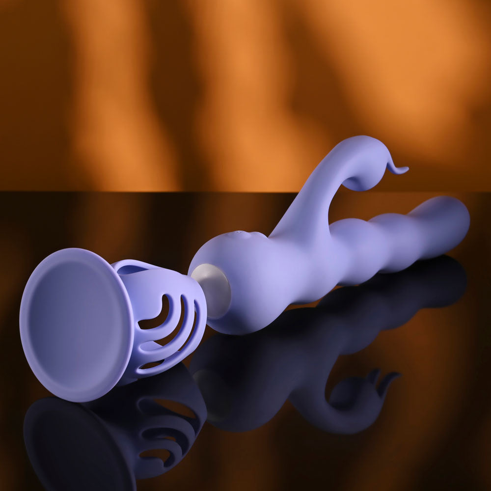 Evolved WIGGLY BUNNY -  USB Rechargeable Rabbit Vibrator with Suction Base