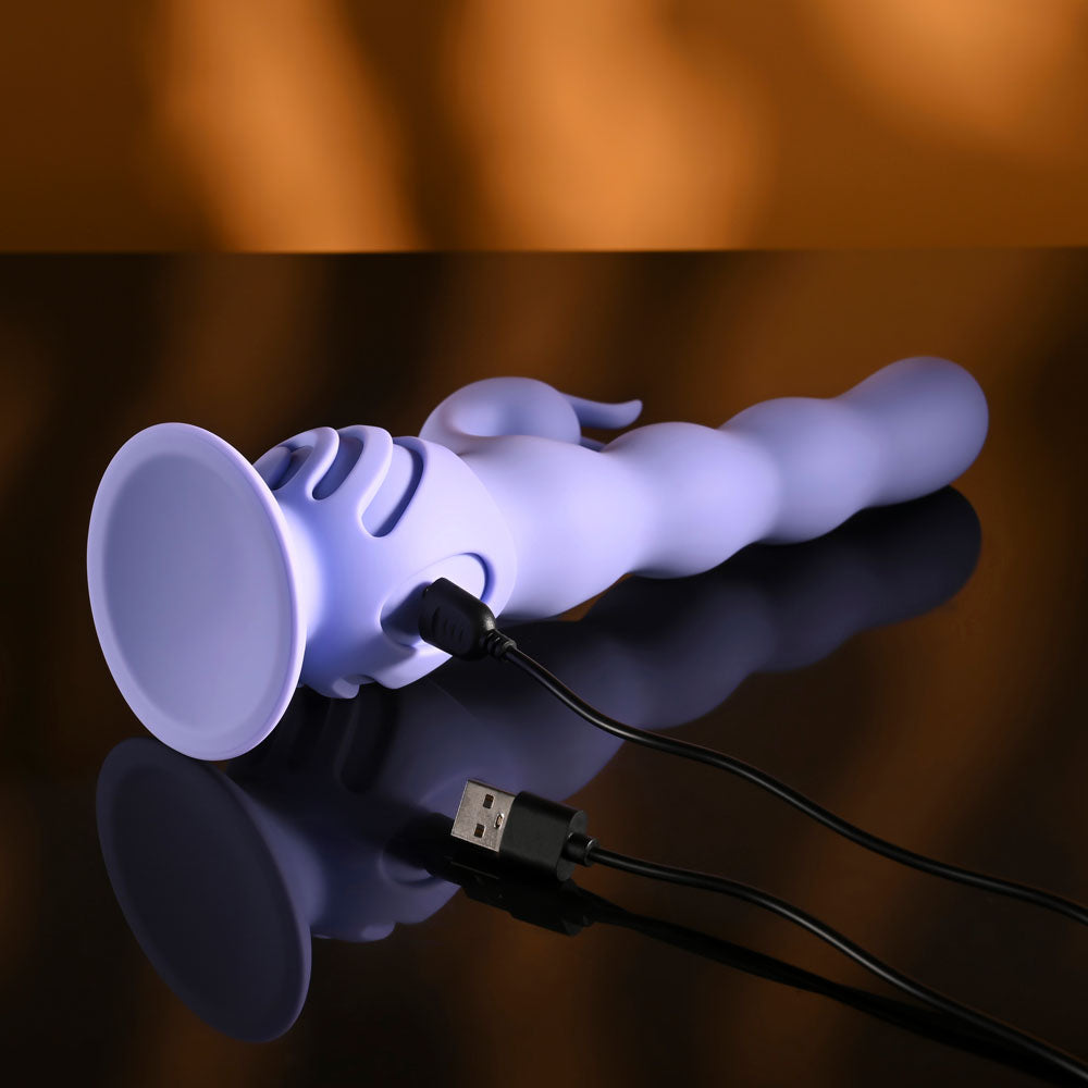 Evolved WIGGLY BUNNY -  USB Rechargeable Rabbit Vibrator with Suction Base