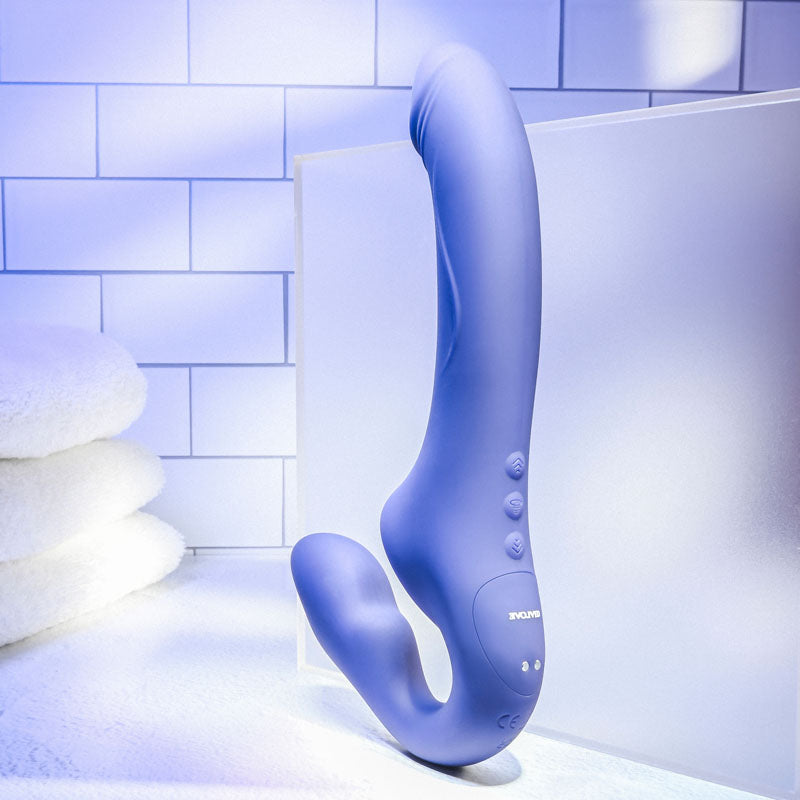 Evolved 2 BECOME 1 -  23.5 cm USB Rechargeable Strapless Strap-On with Remote