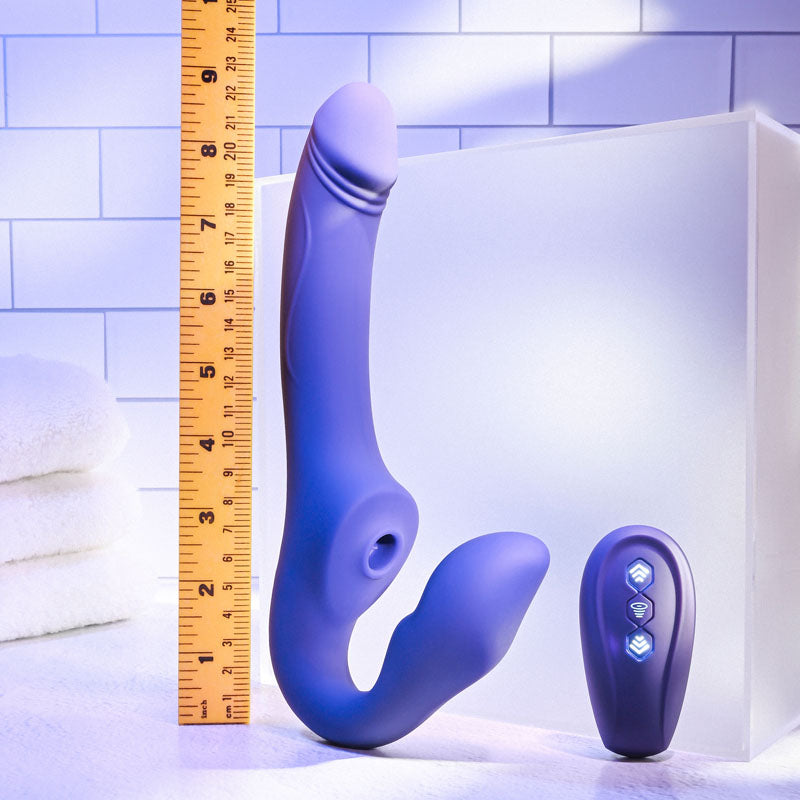 Evolved 2 BECOME 1 -  23.5 cm USB Rechargeable Strapless Strap-On with Remote