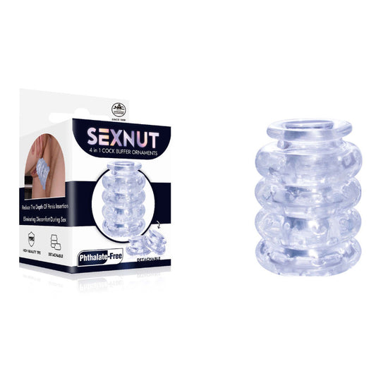 Excellent Power – SexNut 4 In 1 Cock Buffer Ornaments (Clear)