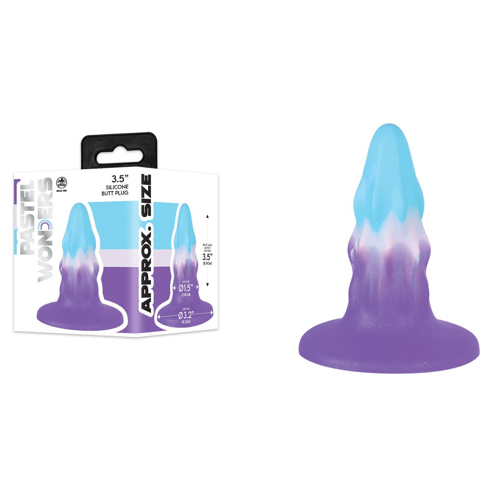 Pastel Wonders - 8.9 cm Silicone Butt Plug -  8.9 cm Butt Plug