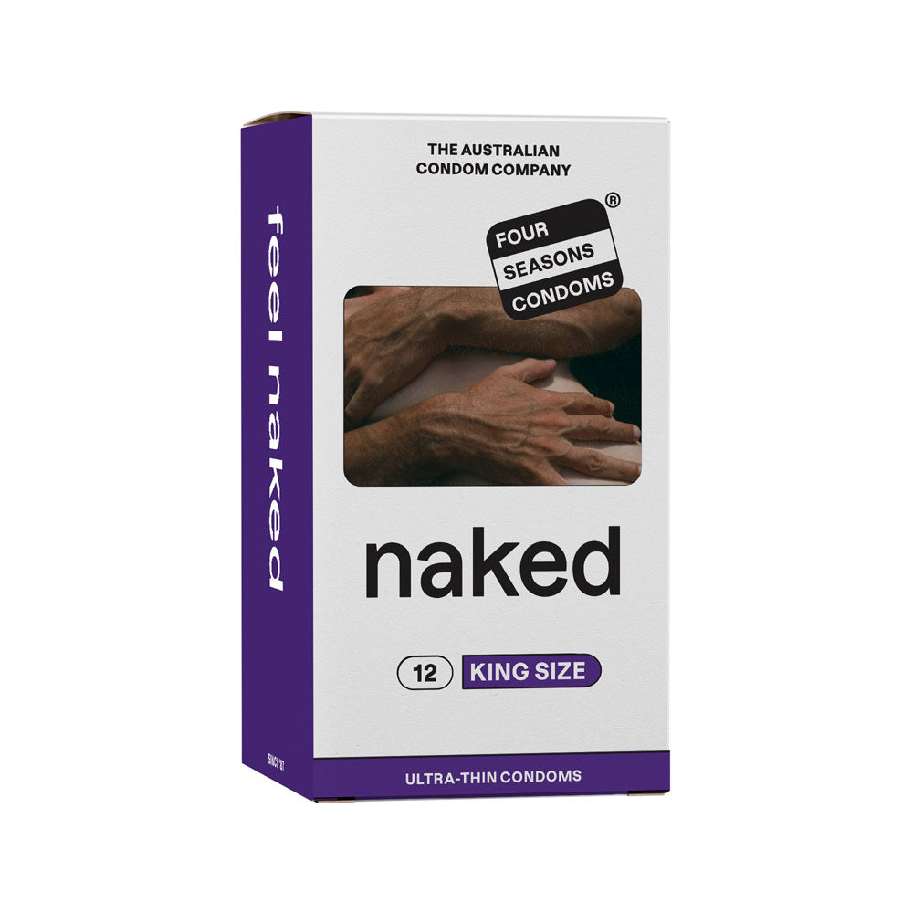Four Seasons Naked King Size - Large Sized Condoms - 12 Pack