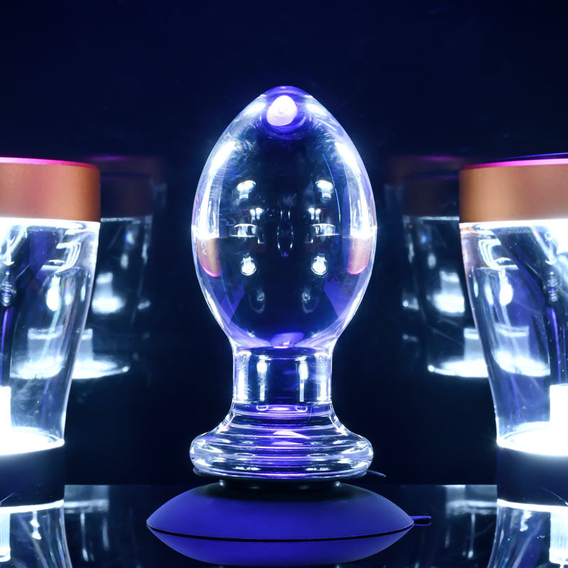Gender X Crystal Ball -  Glass 13.6 cm Butt Plug with Suction Base