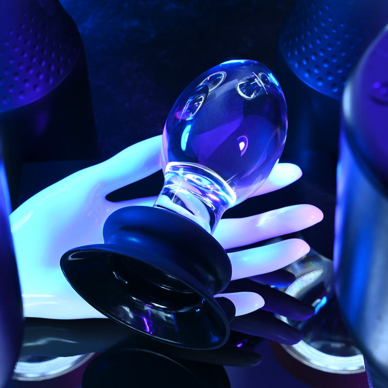 Gender X Crystal Ball -  Glass 13.6 cm Butt Plug with Suction Base
