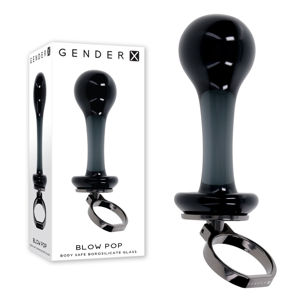 Gender X BLOW POP -  12.8 cm Glass Plug with Ring Pull