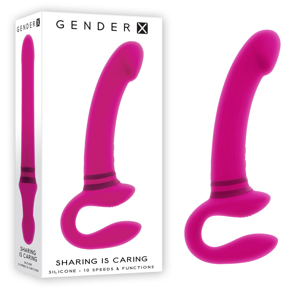 Gender X SHARING IS CARING -  21.9 cm USB Rechargeable Strapless Strap-On