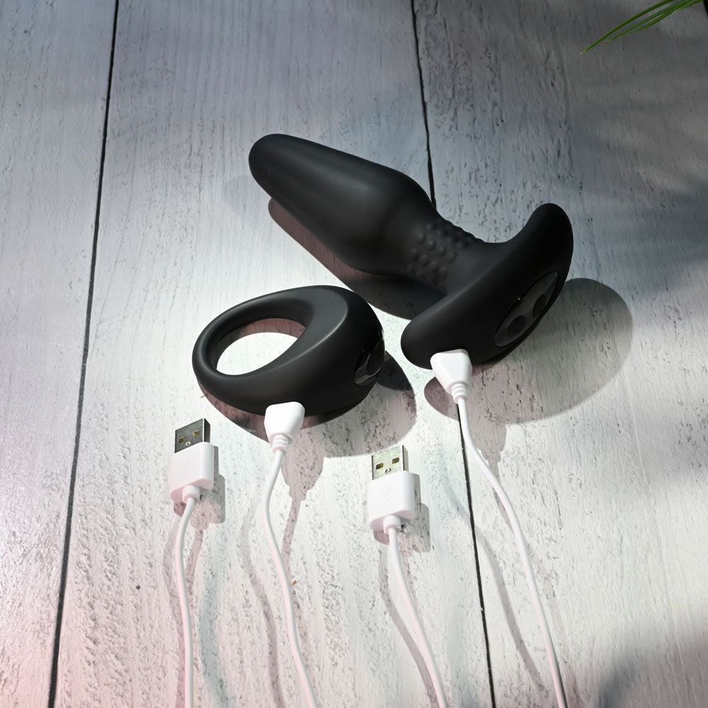 Gender X TEAMWORK -  USB Rechargeable Rimming Butt Plug & Vibrating Cock Ring