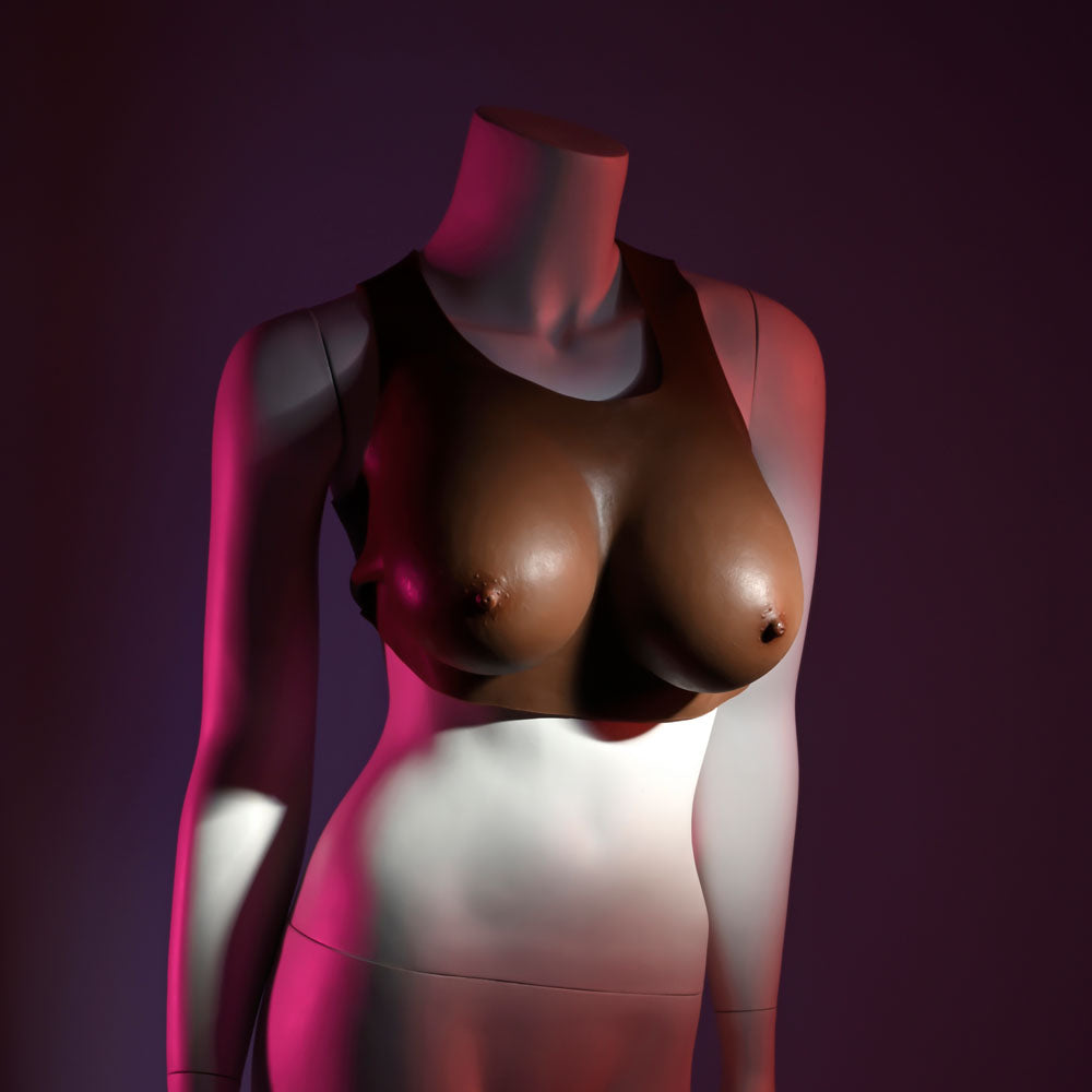 Gender X UNDERGARMENTS - PLATE D-CUP - Dark -  Wearable Breasts - D-Cup Size
