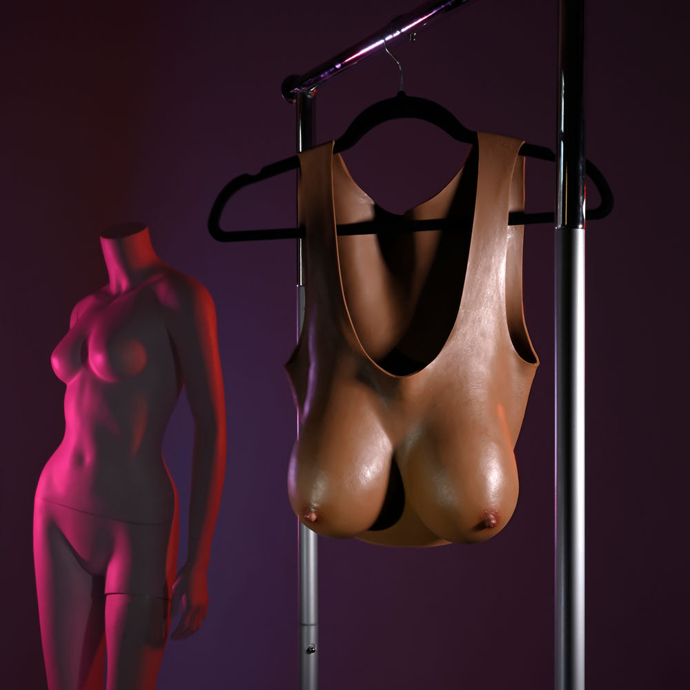 Gender X UNDERGARMENTS - PLATE D-CUP - Dark -  Wearable Breasts - D-Cup Size