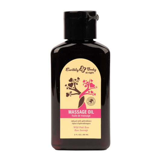 EB Aphrodisiac Massage Oil WILD PINK ROSE - 60 ml - Wild Pink Rose Scented Massage Oil - 60 ml Bottle