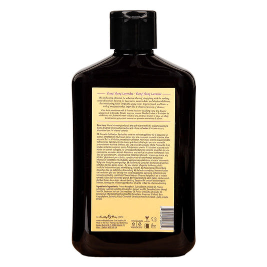 EB Aphrodisiac Massage Oil YLANG YLANG LAVENDER - 250 ml - Ylang Ylang & Sandalwood Scented Massage Oil - 250 ml Bottle
