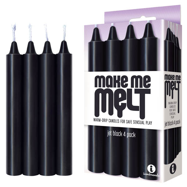 Make Me Melt Drip Candles -  - Jet  Drip Candles - 4 Pack